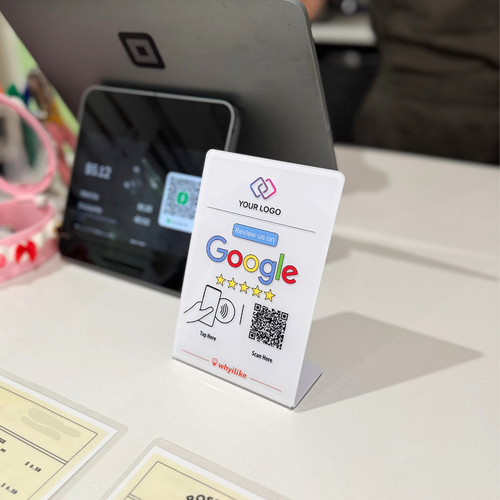 5-Pack - whyilike Google Review Stand – NFC + QR Code Review Generator (Copy)