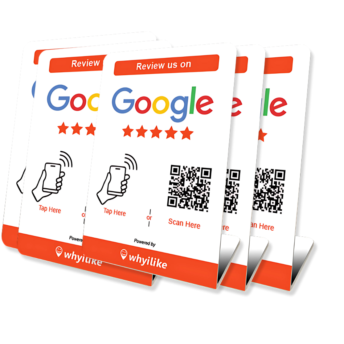 5-Pack - whyilike Google Review Stand – NFC + QR Code Review Generator (Copy)