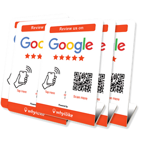 5-Pack - whyilike Google Review Stand – NFC + QR Code Review Generator (Copy)
